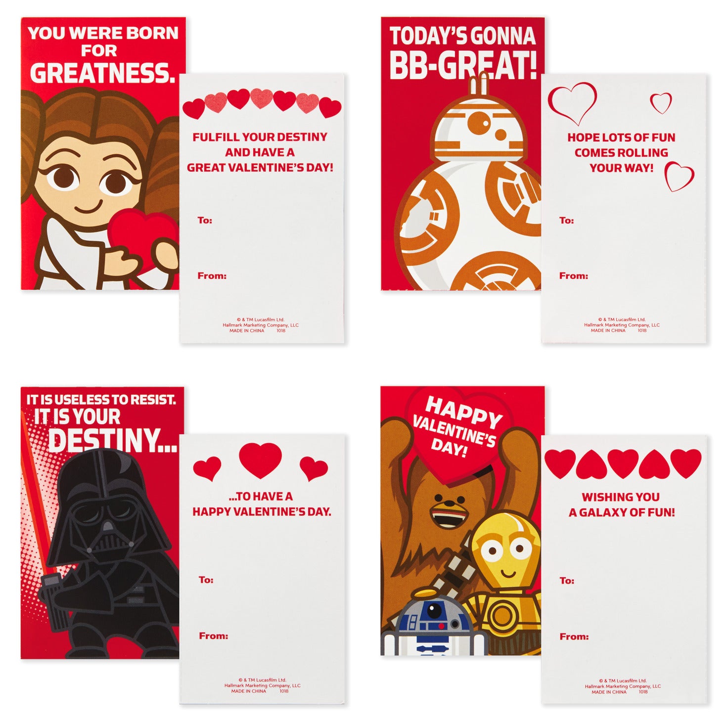 Hallmark Star Wars� Kids Classroom Valentines Set With Cards, Stickers and Mailbox