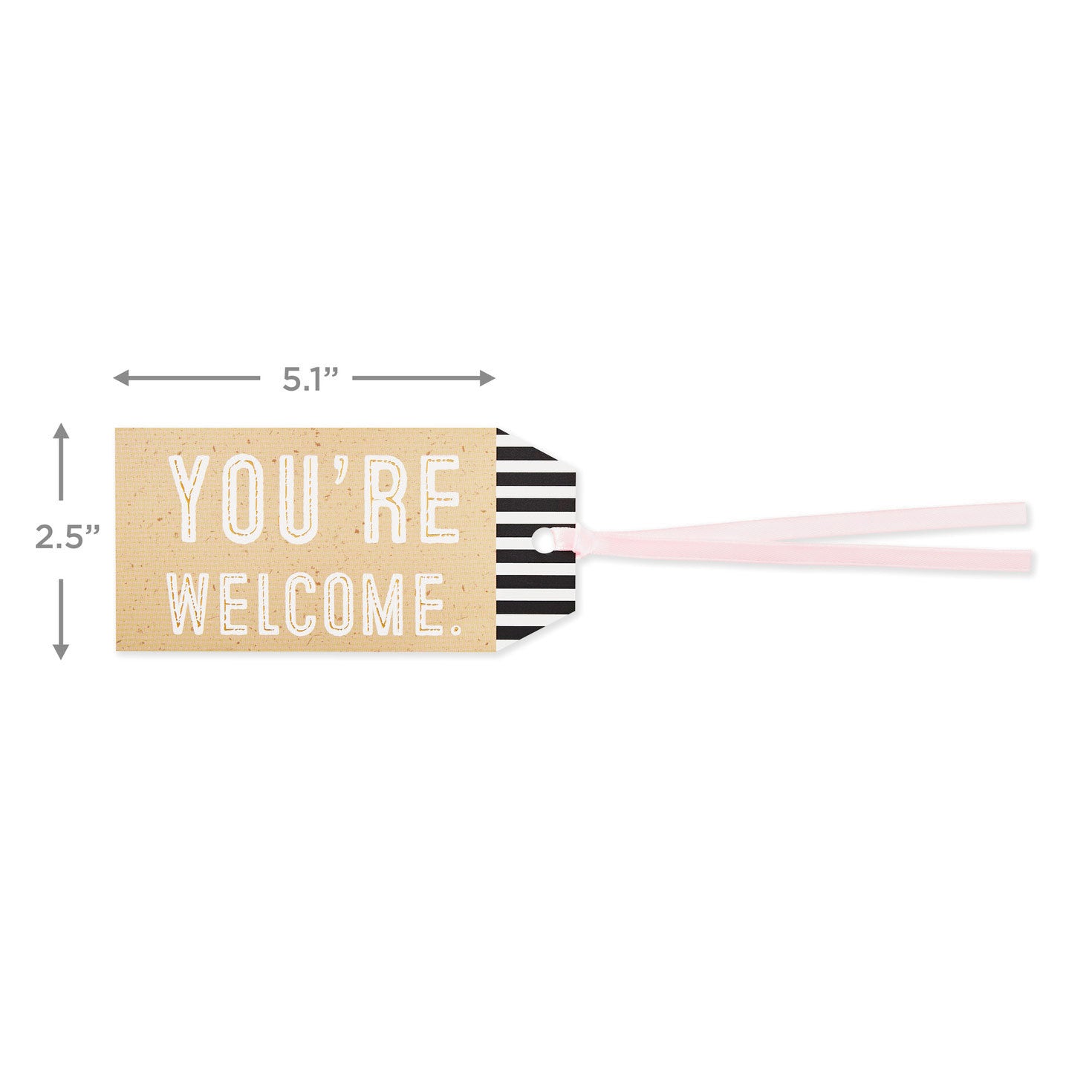 Hallmark You're Welcome Gift Tag With Ribbon