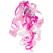 Hallmark Pink/White/Silver Curly Ribbon Gift Bow, 6.5''