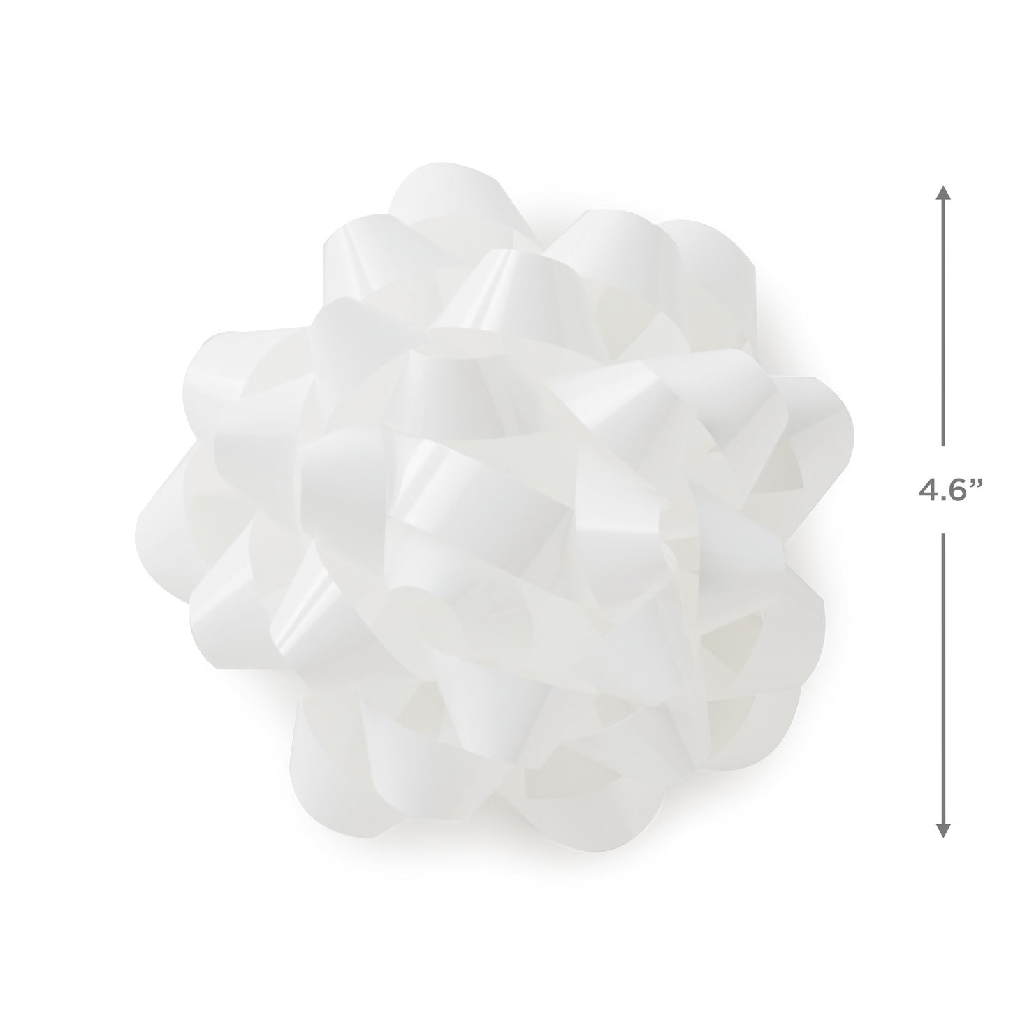Hallmark White High Gloss Ribbon Confetti Gift Bow, 4 5/8''