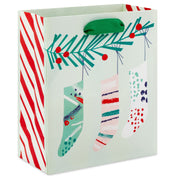 Hallmark 6.5'' Trio of Stockings Small Christmas Gift Bag