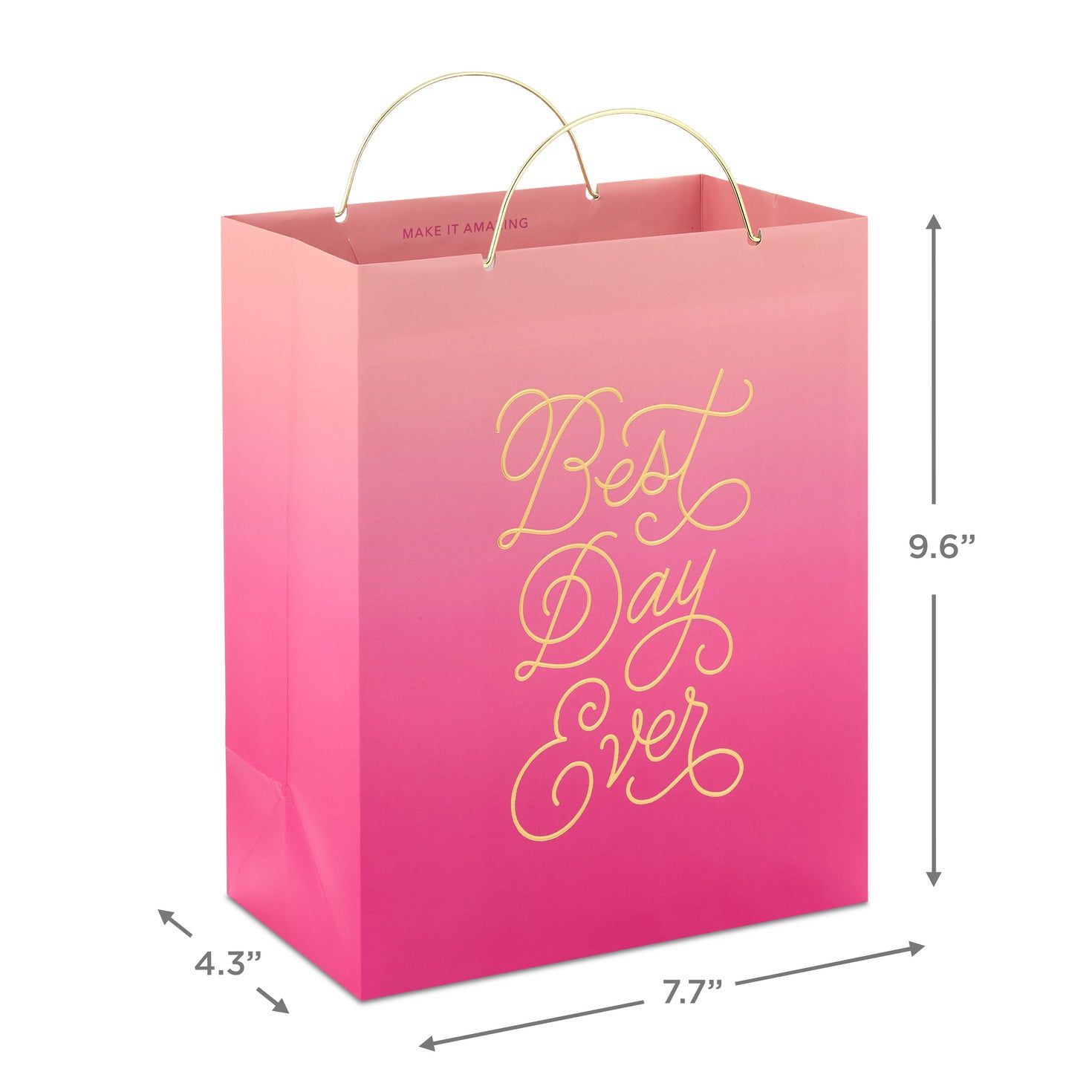Hallmark 9.6'' Best Day Ever Pink Ombr� Medium Gift Bag