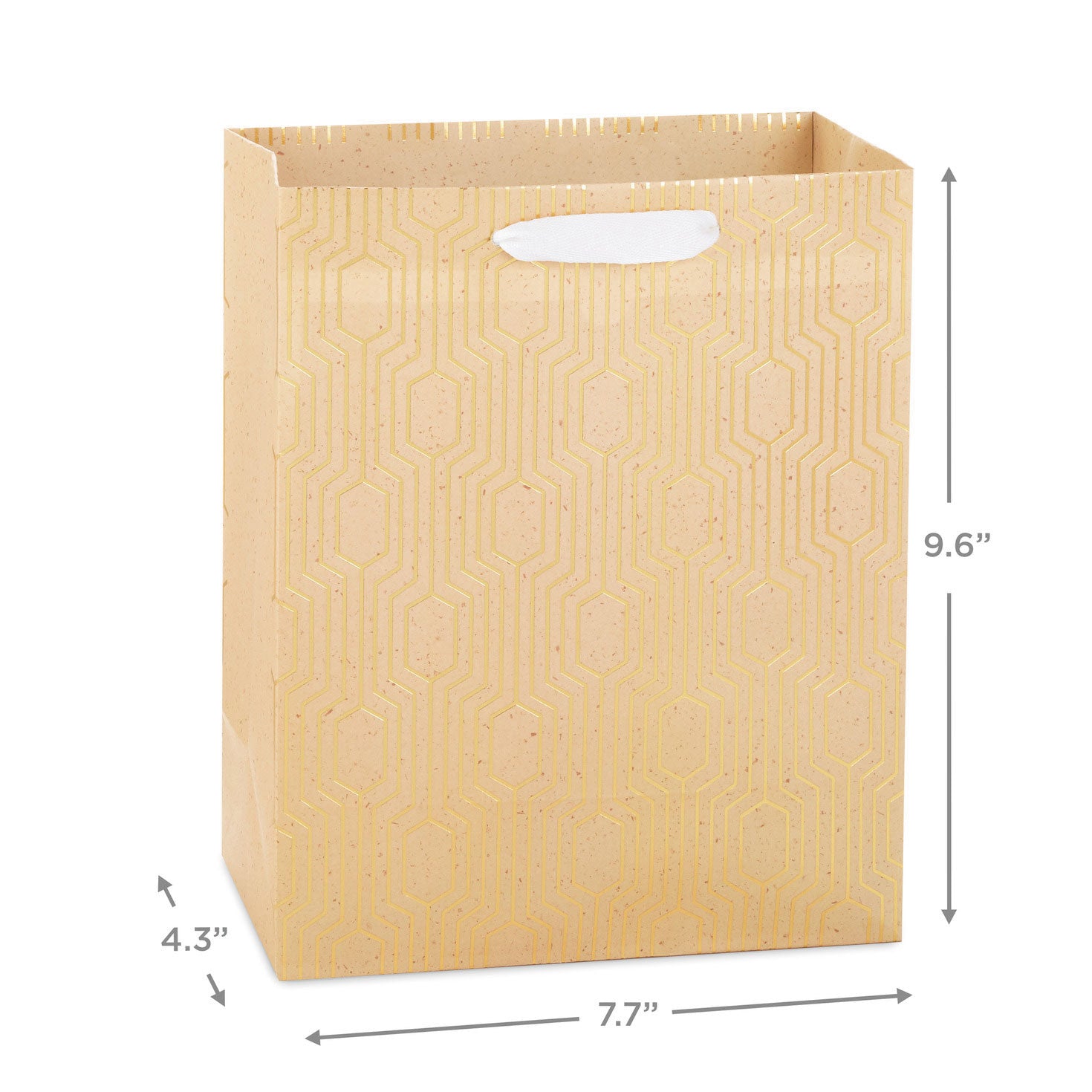 Hallmark 9.6'' Gold Geometric Medium Gift Bag