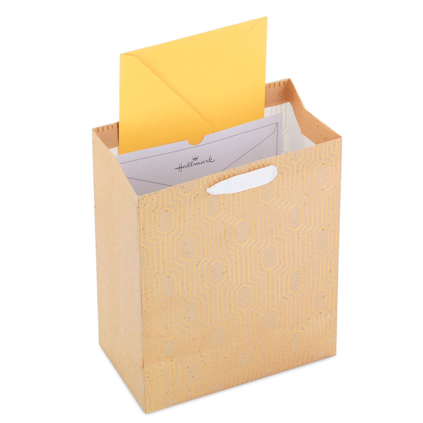 Hallmark 9.6'' Gold Geometric Medium Gift Bag