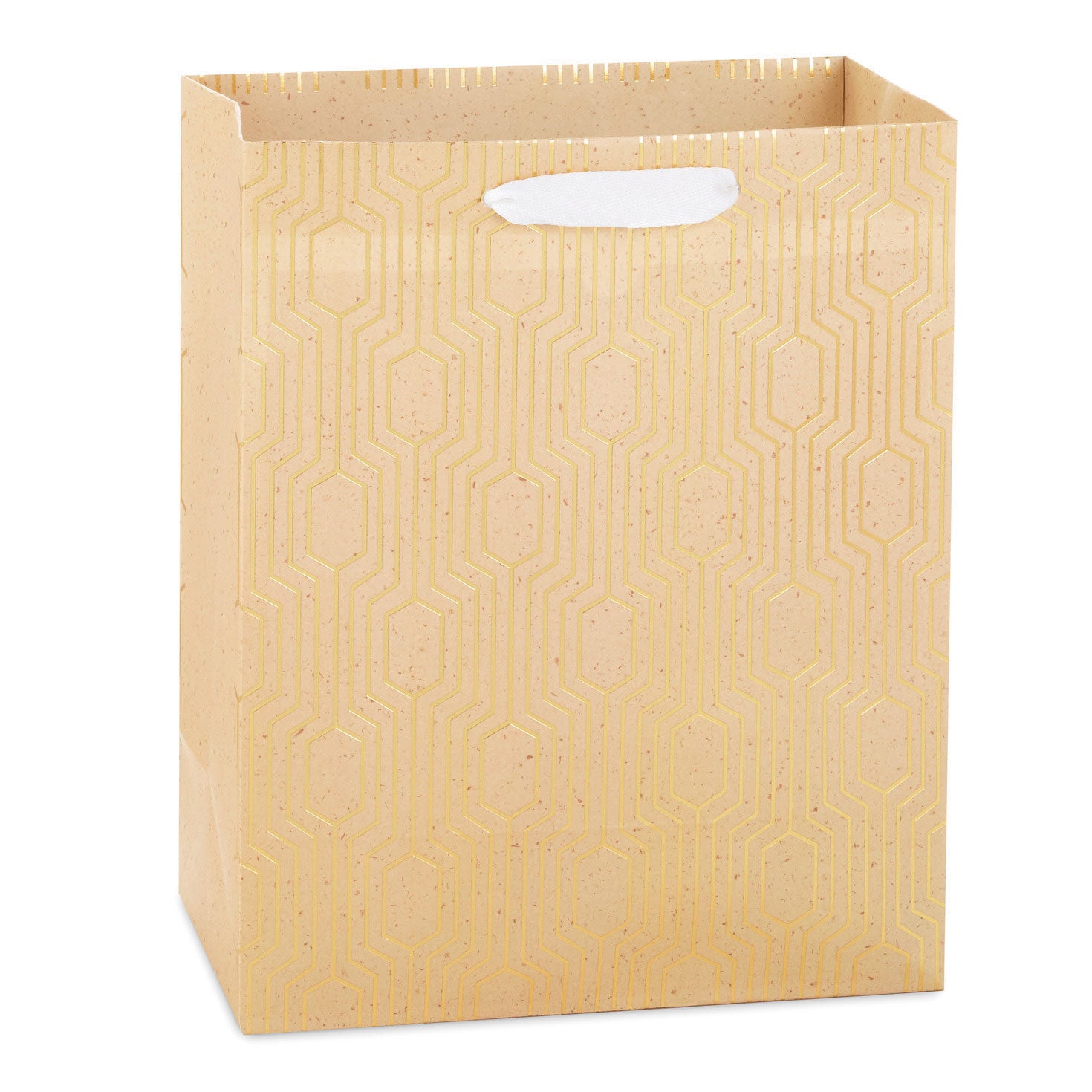 Hallmark 9.6'' Gold Geometric Medium Gift Bag