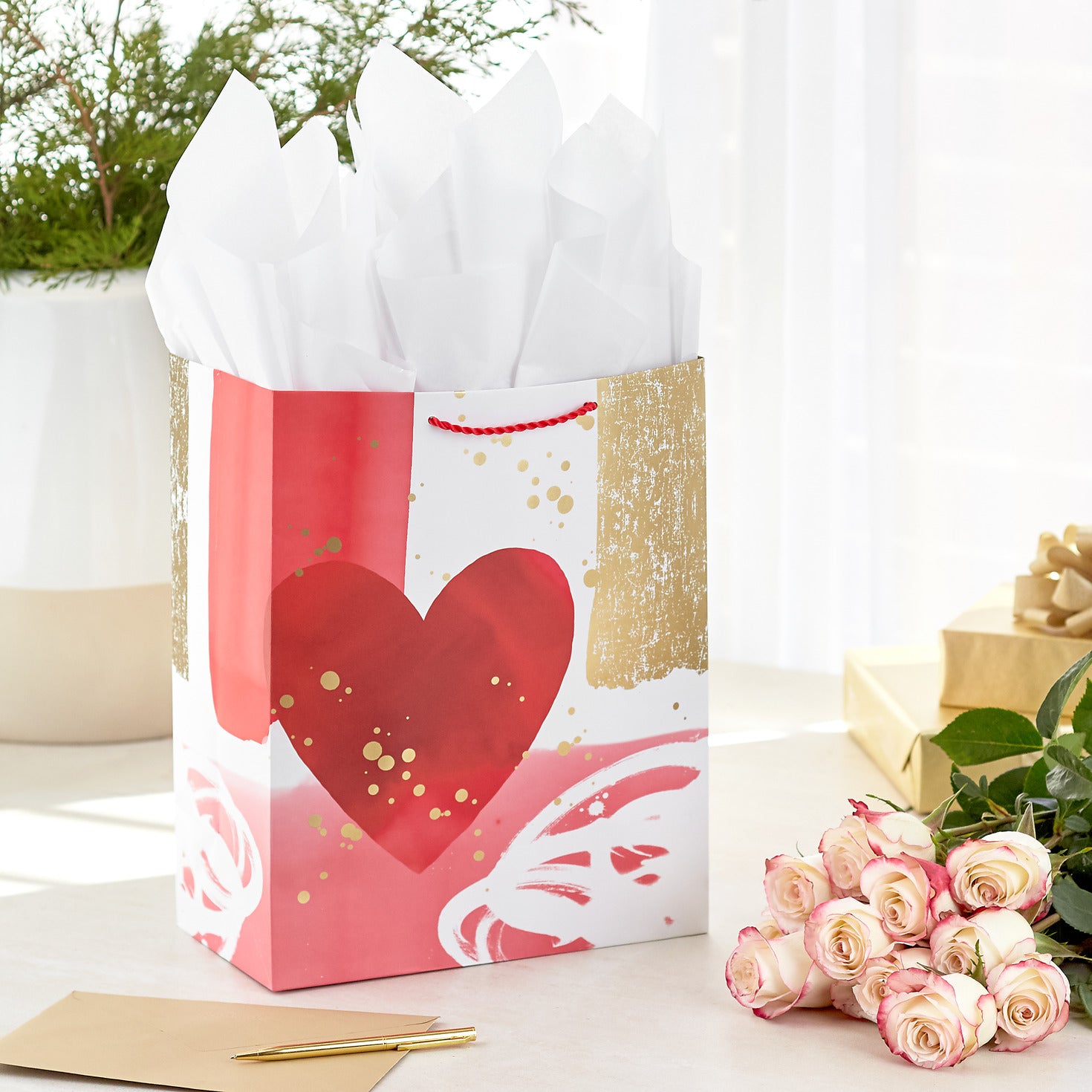 Hallmark 13'' Painted Heart Gift Bag