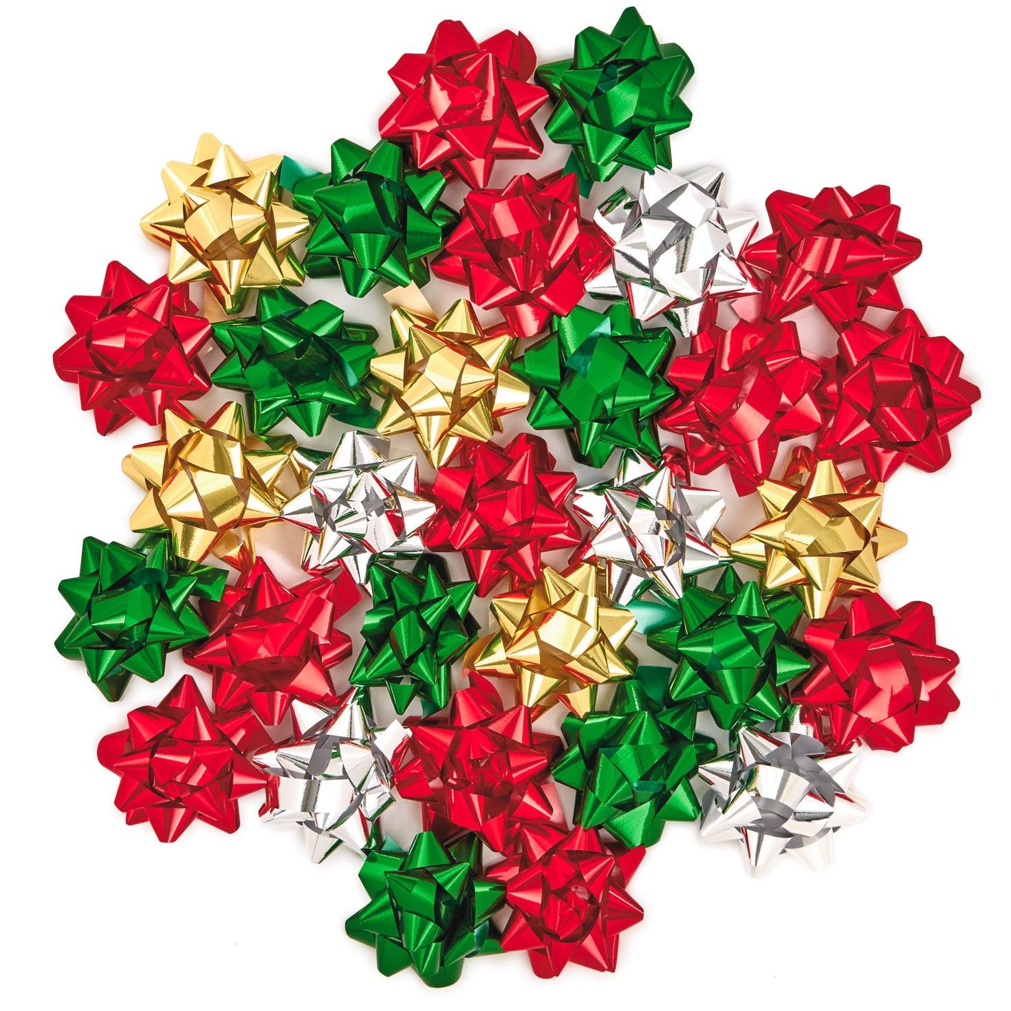 Hallmark Bag of 30 Assorted Mini Metallic Christmas Gift Bows