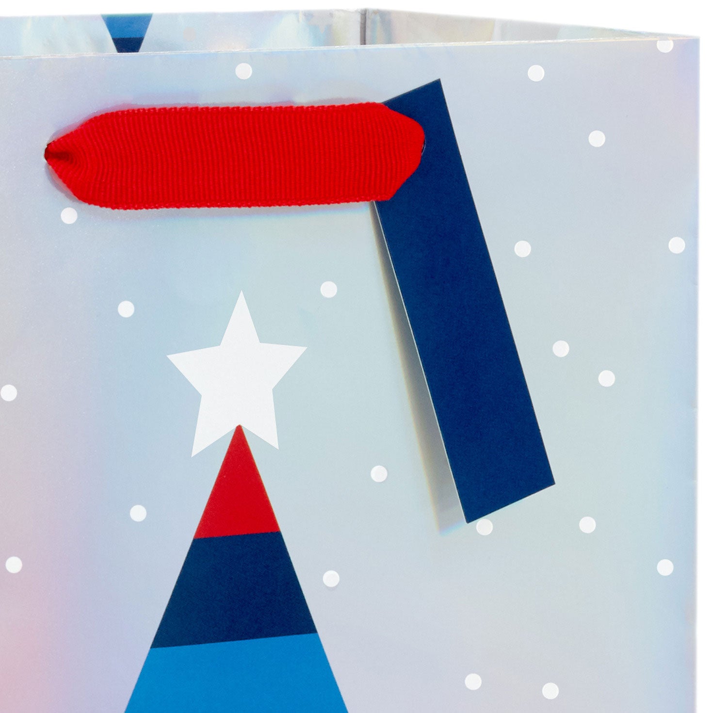 Hallmark 9.6'' Rainbow Stripe Tree Medium Christmas Gift Bag