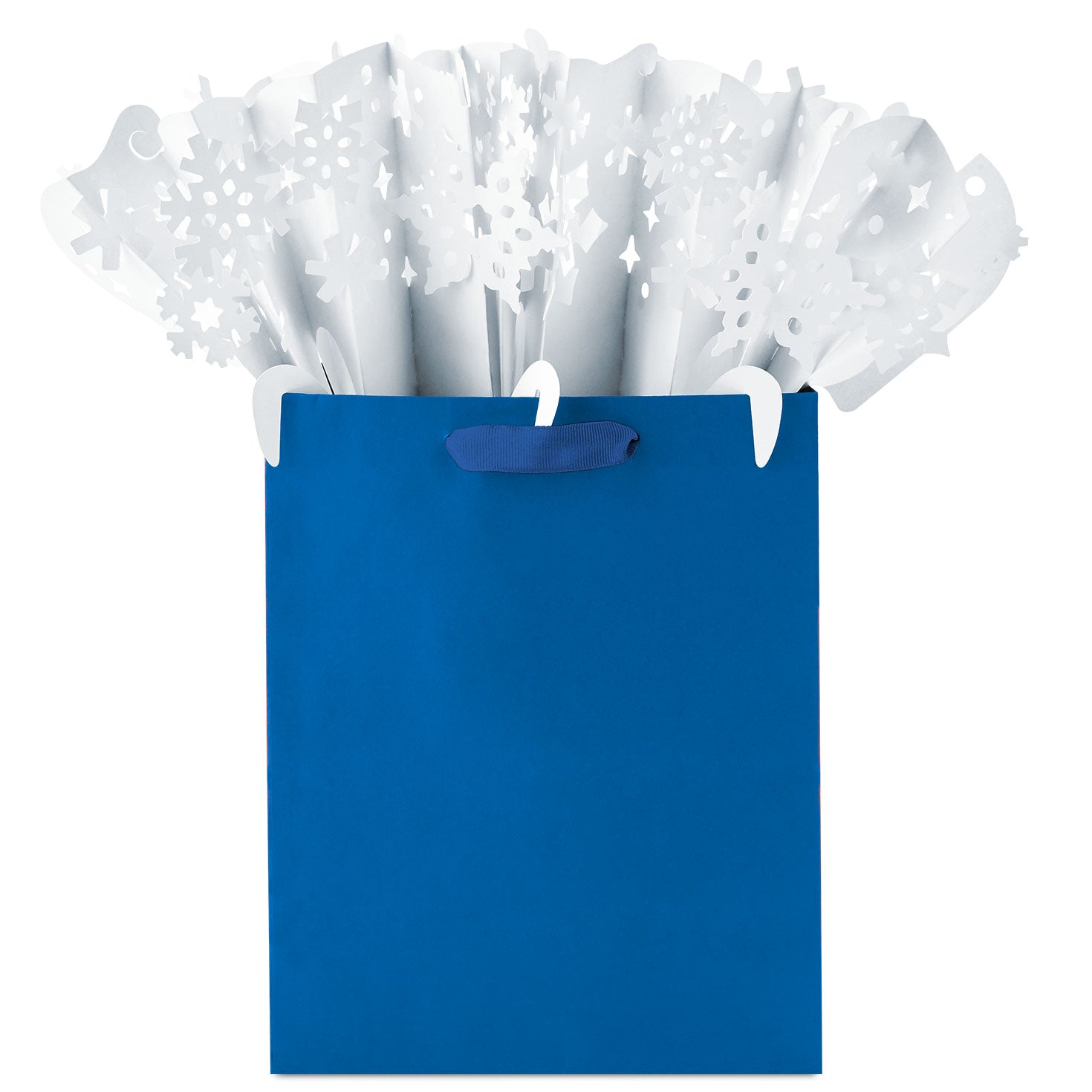 Hallmark White Snowflakes WonderFill Paper Gift Bag Topper
