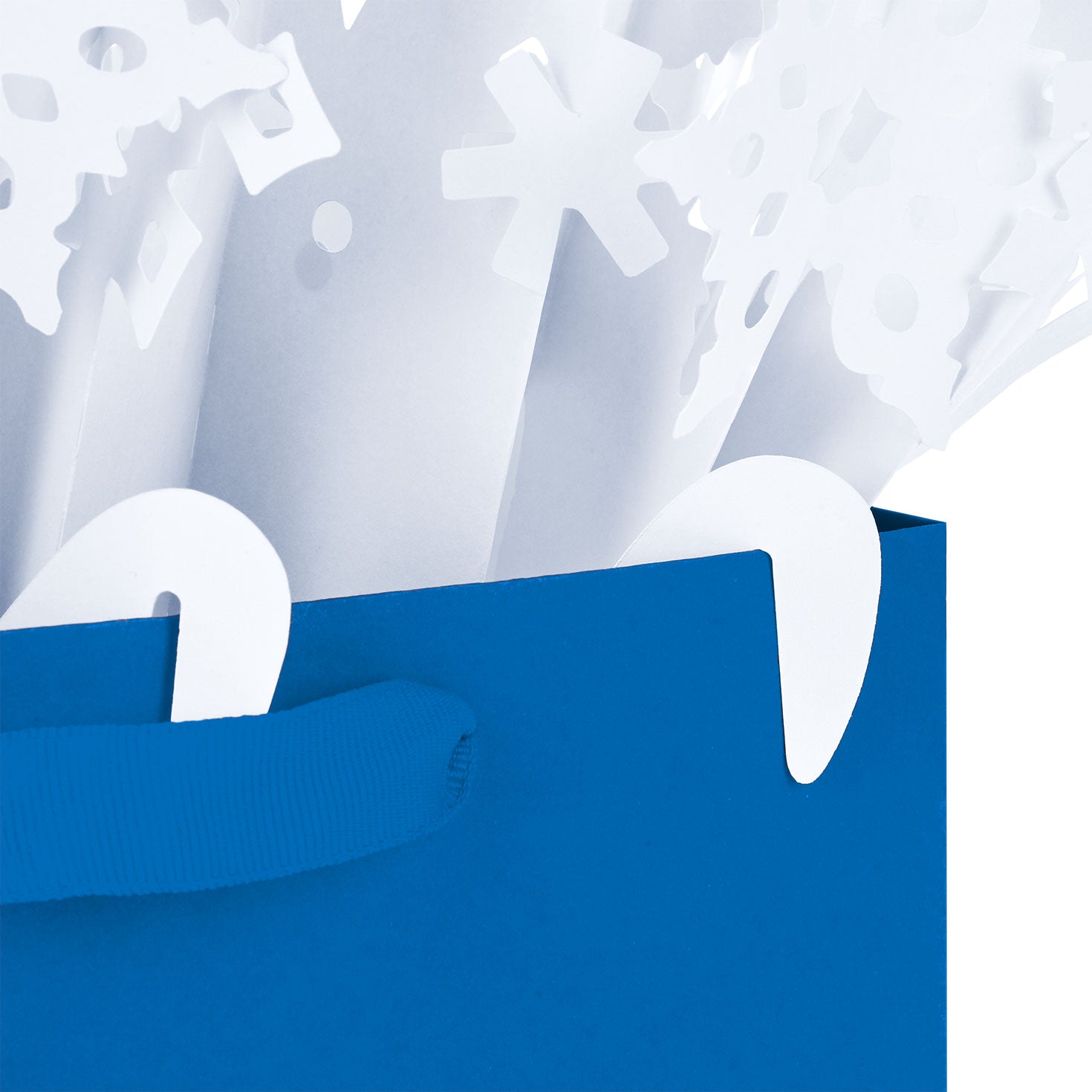 Hallmark White Snowflakes WonderFill Paper Gift Bag Topper