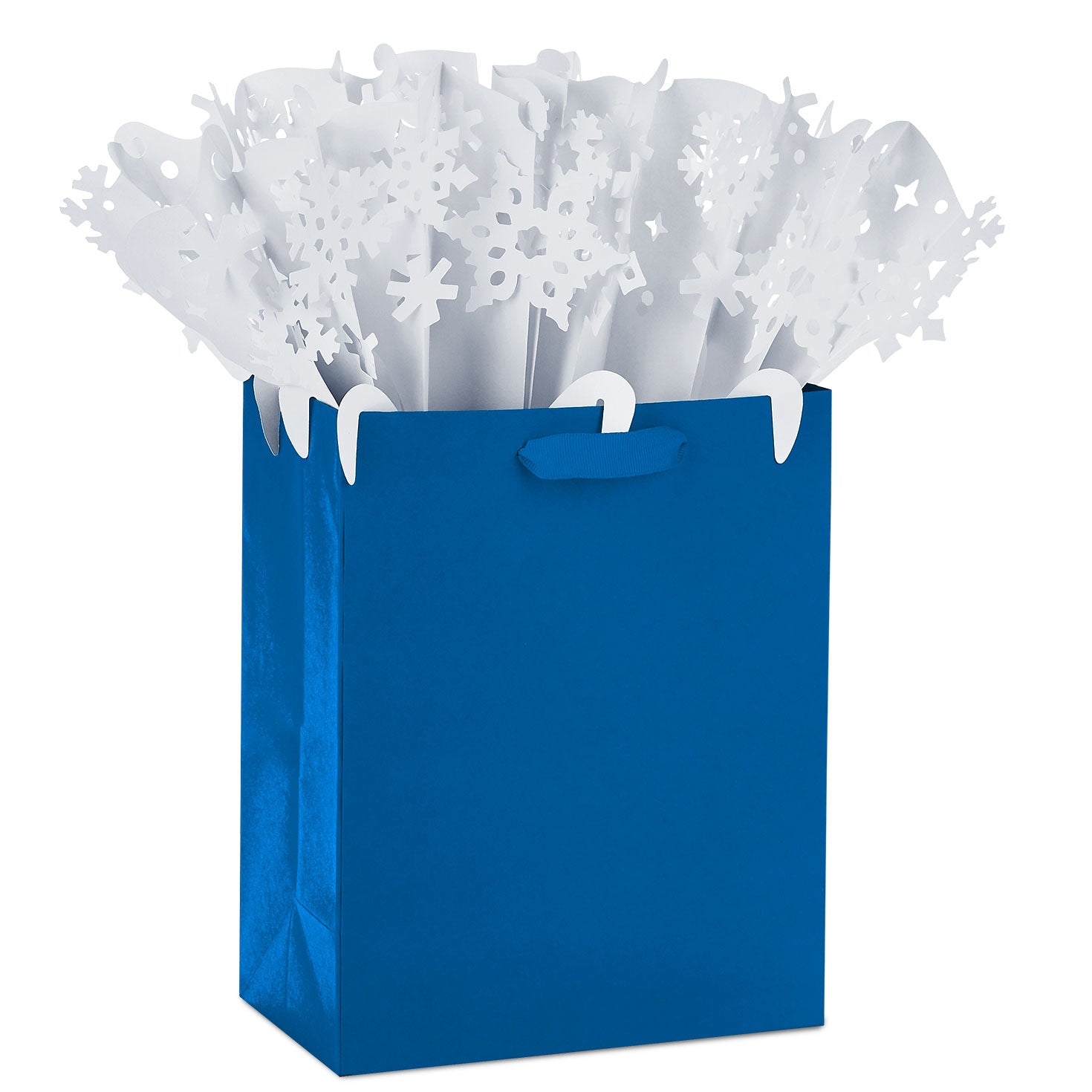 Hallmark White Snowflakes WonderFill Paper Gift Bag Topper