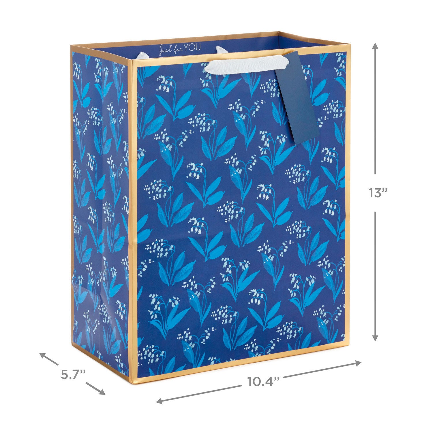 Hallmark 13'' Blue Floral Large Gift Bag