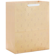 Hallmark 13'' Gold Geometric on Tan Large Gift Bag