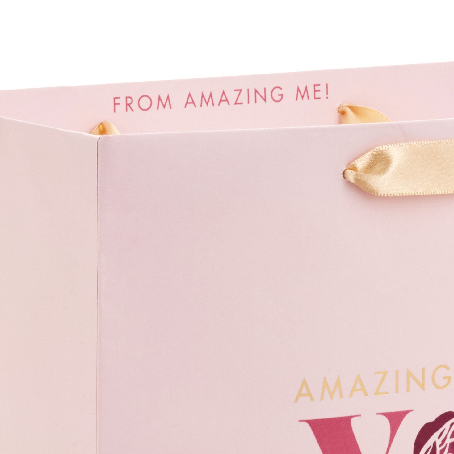 Hallmark 13'' Amazing You Pink and Gold Large Gift Bag