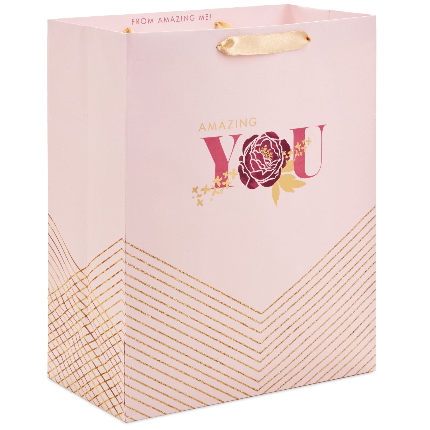 Hallmark 13'' Amazing You Pink and Gold Large Gift Bag