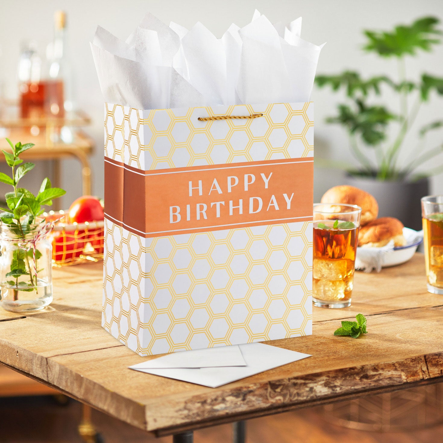 Hallmark 13'' Happy Birthday Hexagons Large Gift Bag