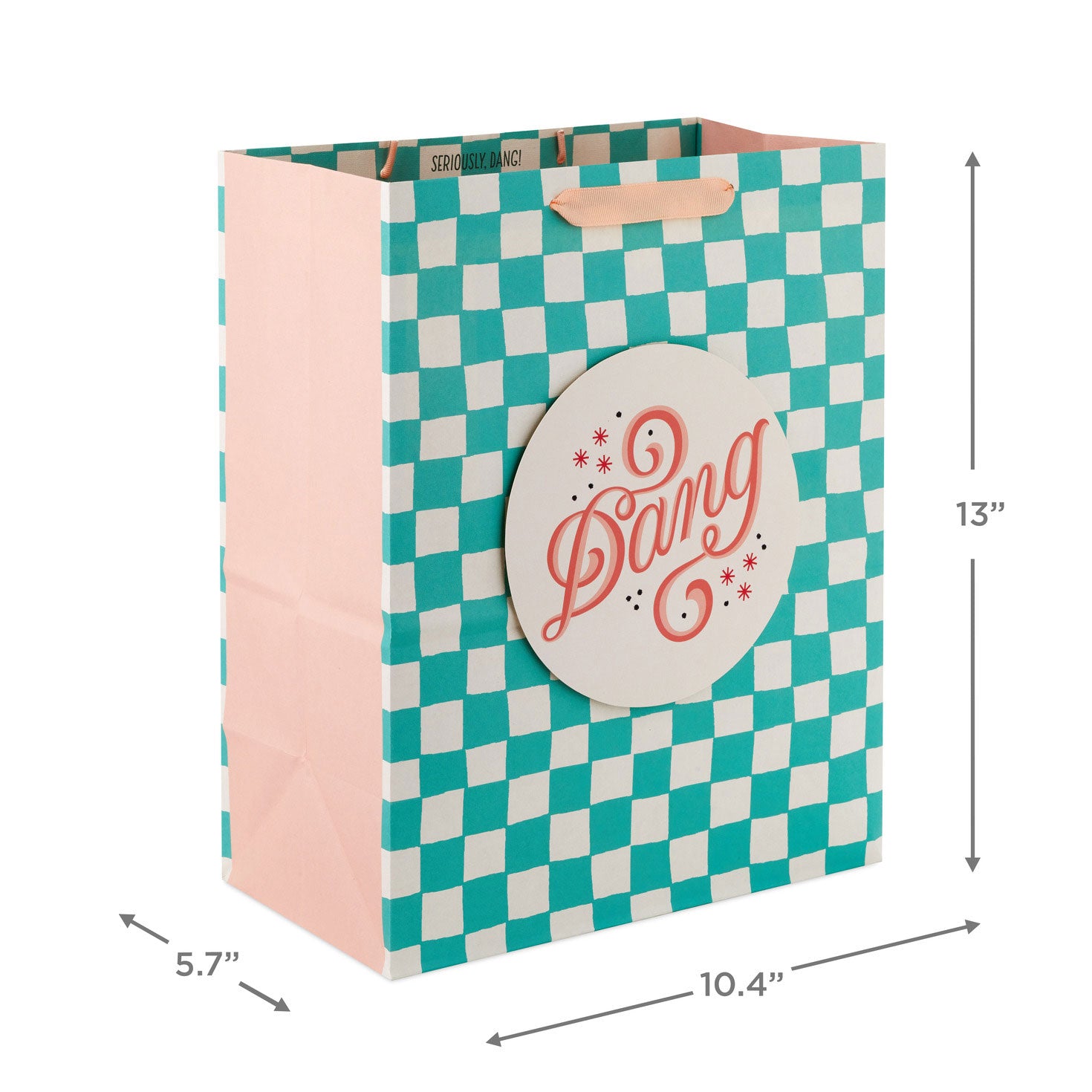 Hallmark 13'' ôDangö Green Check Large Gift Bag