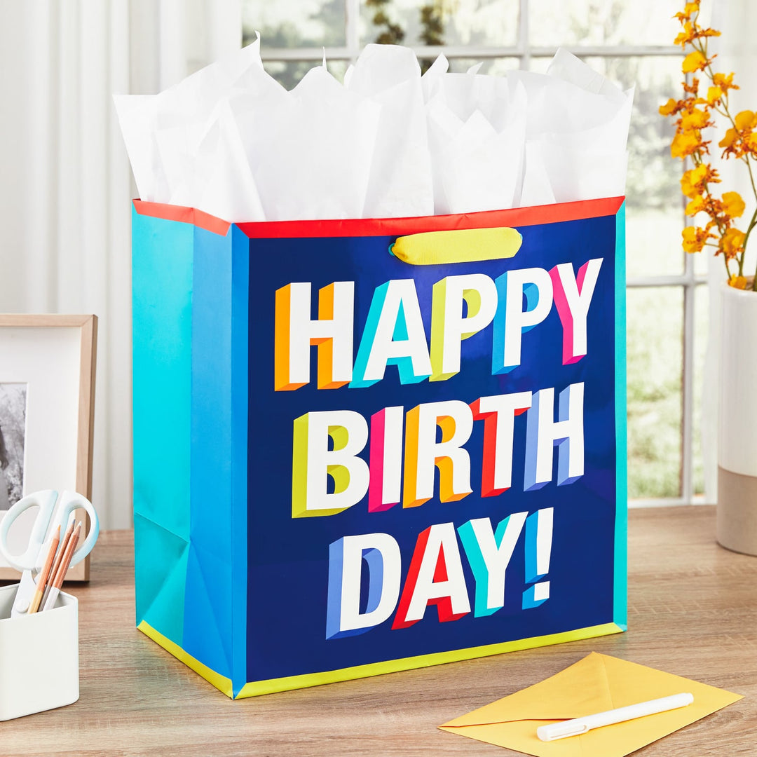 Hallmark 15'' All-Caps Happy Birthday Gift Bag – Martin's