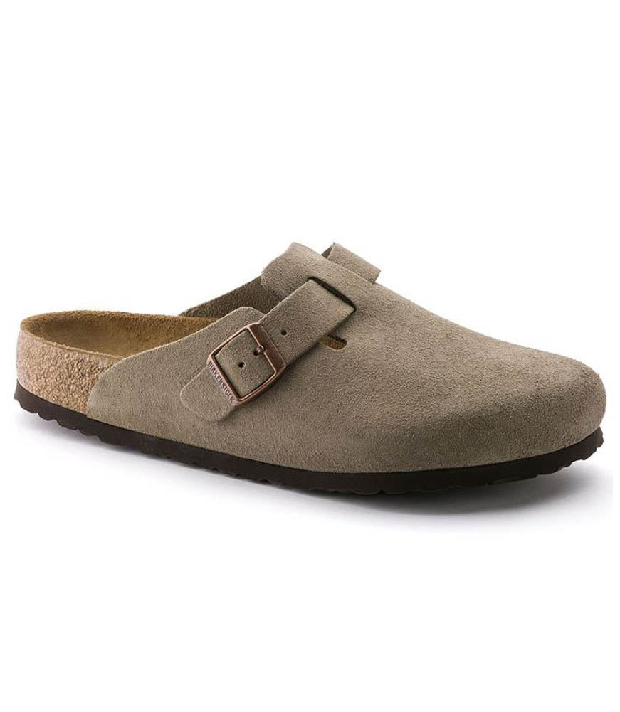 Boston Narrow Taupe Suede by Birkenstock