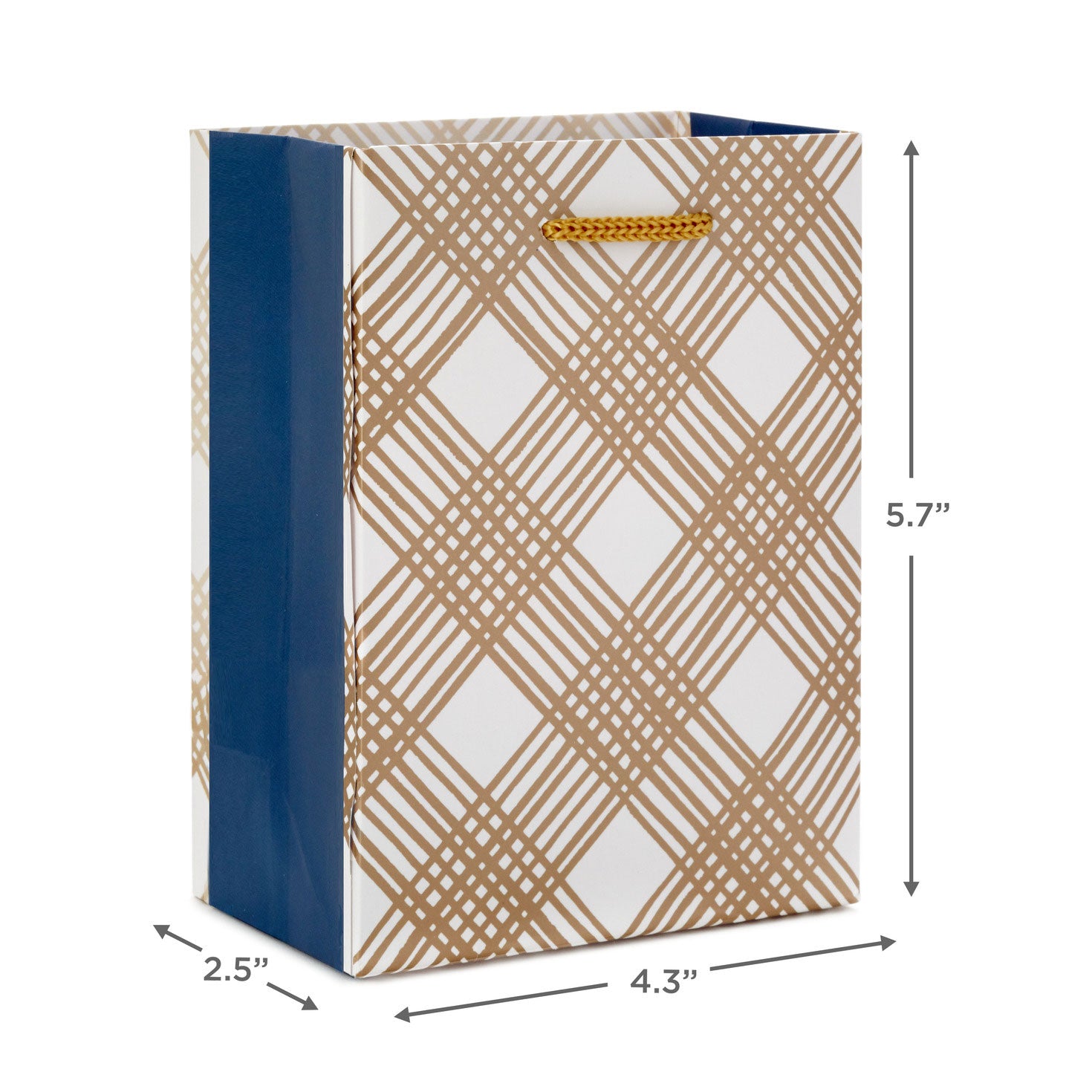 Hallmark 5.7'' Assorted Winter Metallic Designs 4-Pack Small Holiday Gift Bags