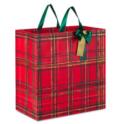 Hallmark 15'' Painterly Plaid Extra-Deep Christmas Gift Bag