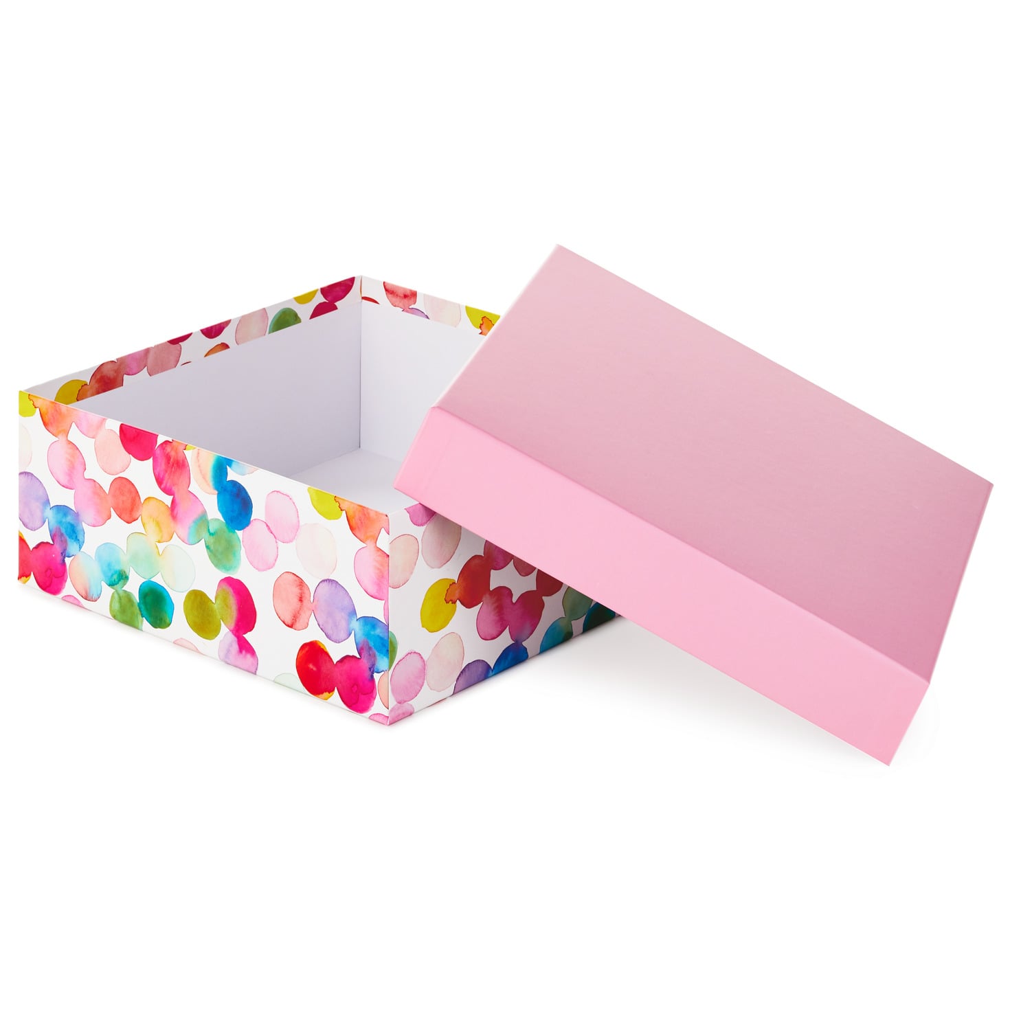 Hallmark 10'' Square Watercolor Dots Gift Box