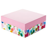 Hallmark 10'' Square Watercolor Dots Gift Box