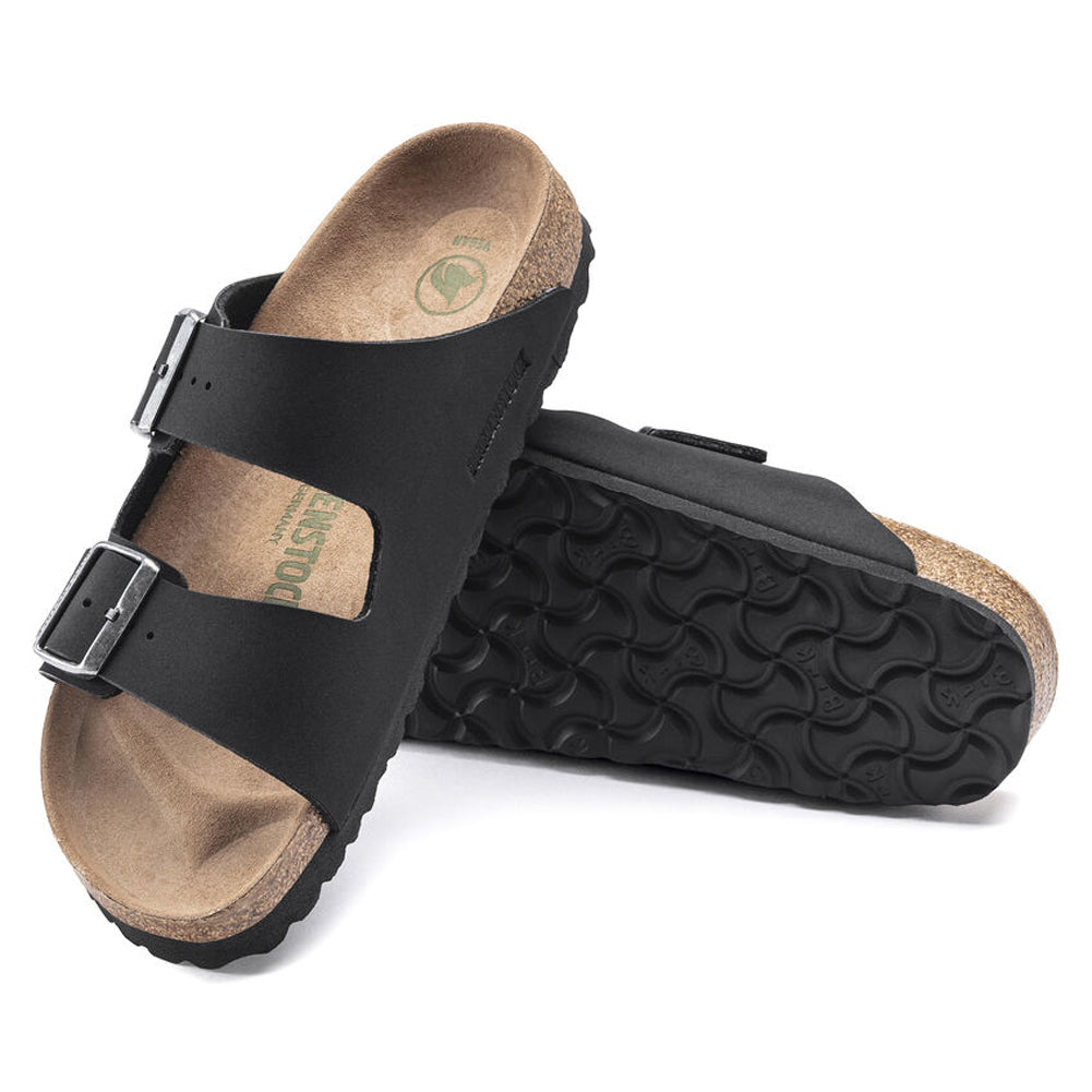 Arizona Vegan in Black birkibuc Narrow Width by Birkenstock 