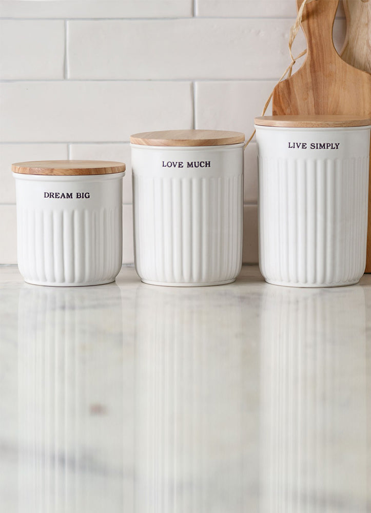 Round Canister Set by Primitives by Kathy