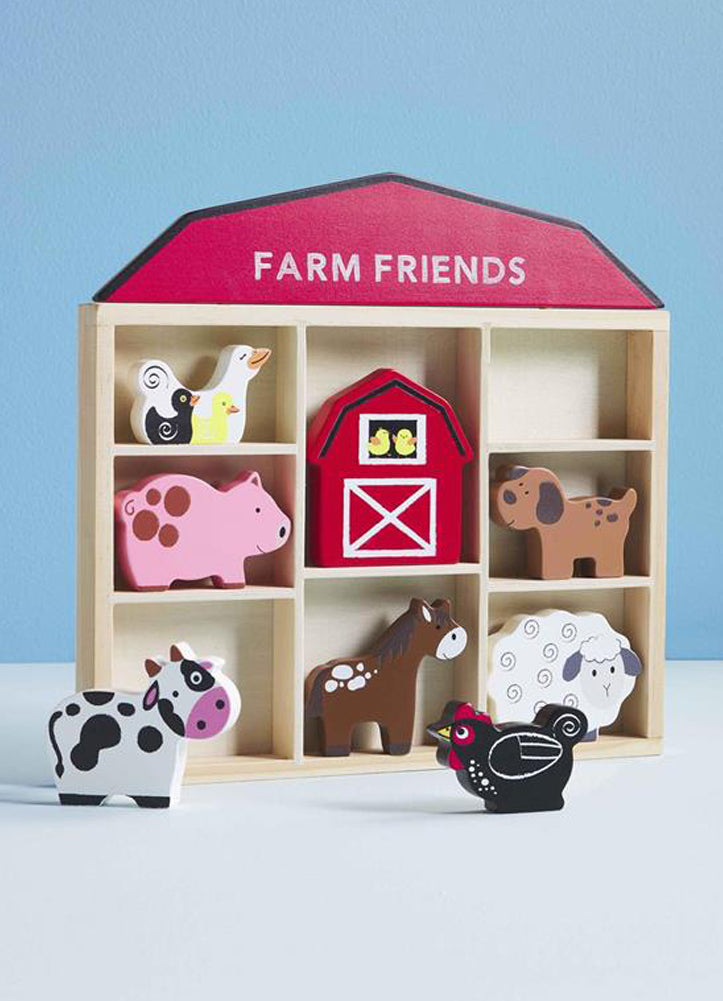 Wood Farm Animal Set by Mud Pie