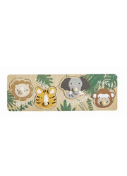 Safari Anaimal Knob Wood Puzzle by Mud Pie