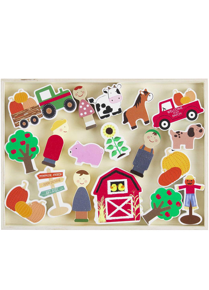 Wood Pumpkin Patch Set by Mud Pie