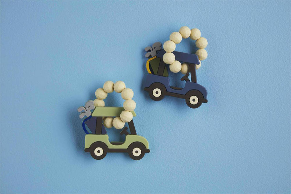 Green Golf Cart Teether by Mud Pie