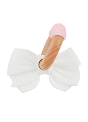 White Bow Silicone Teether