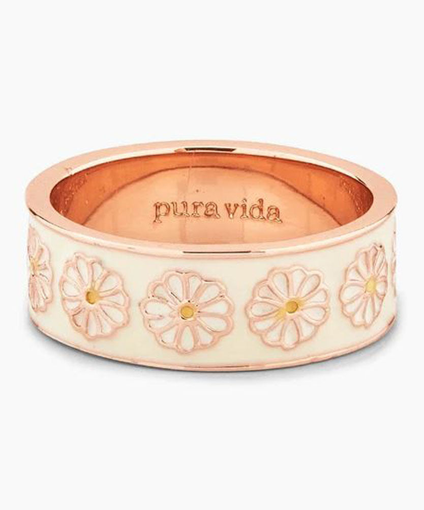 Dreamy Daisy Ring in Rose Gold by Pura Vida