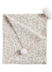 Ivory Chenille Leopard Blanket by Mud Pie