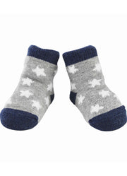 White Chenille Star Sock by Mud Pie