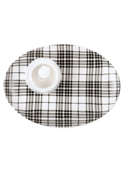 Chip & Dip Set Black Plaid by Primitives by Kathy