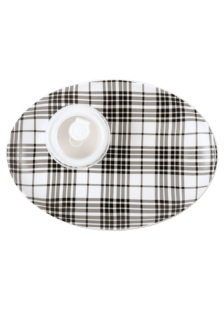 Chip & Dip Set Black Plaid by Primitives by Kathy
