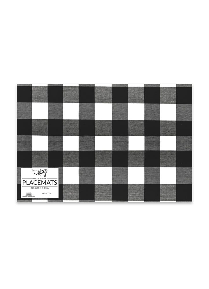 Placement Pad Black Check by Primitives by Kathy