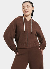 Hana Zip Hoodie in Cola by UGG