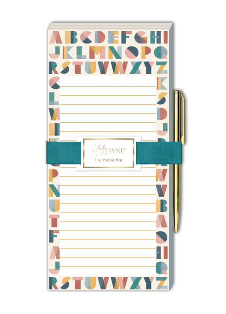 Notepad Magnetic W/ Metal Pen by Lady Jayne