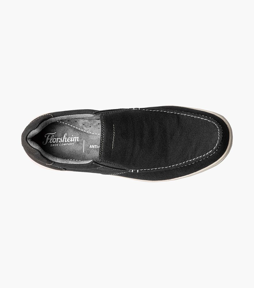 Lakeside Canvas Moc Toe Slip On in Black by Florsheim