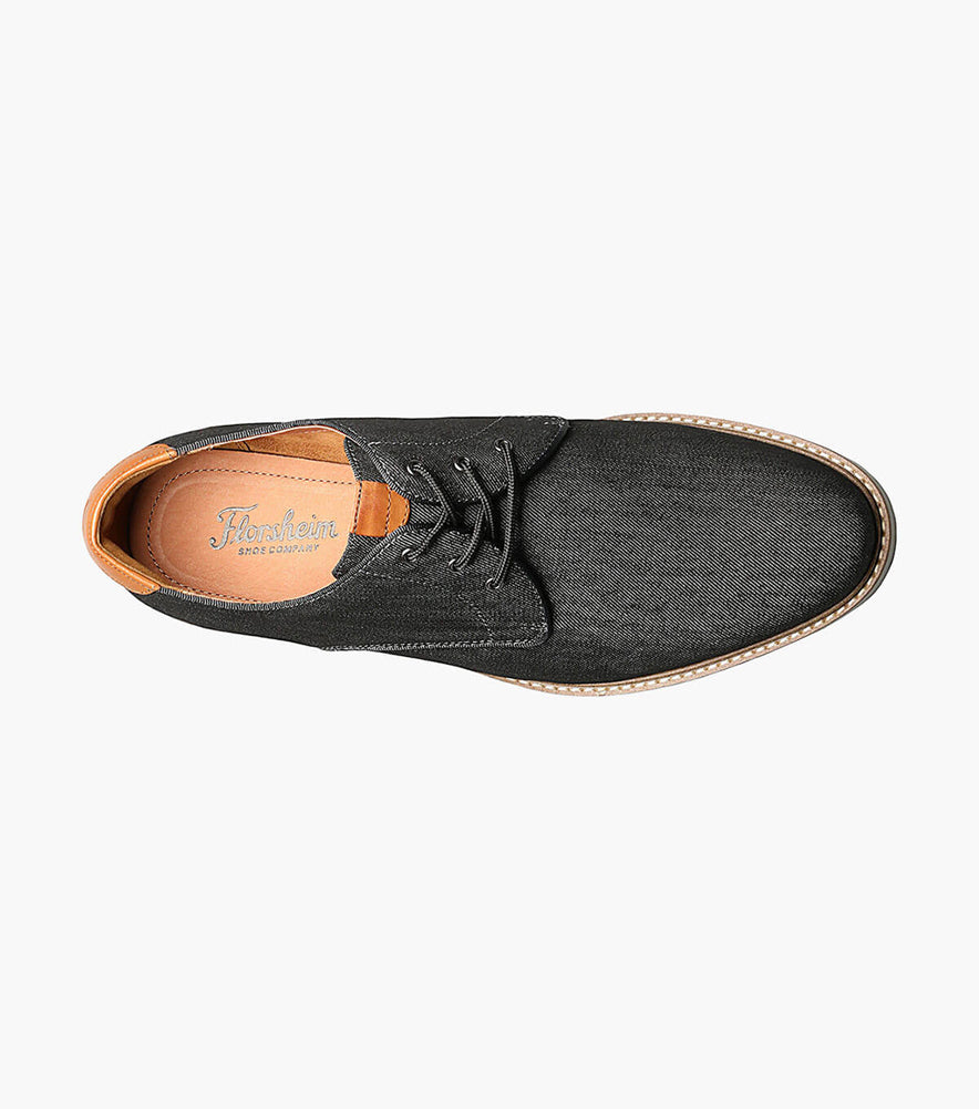 NEW FLORSHEIM men\'s highland canvas plain toe oxford shoes in black Men main image 2