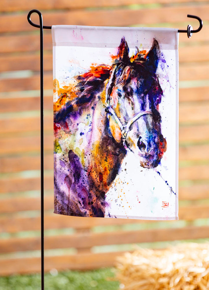 Painted Horse Garden Flag by Evergreen