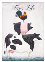 Farm Life Garden Flag by Evergreen