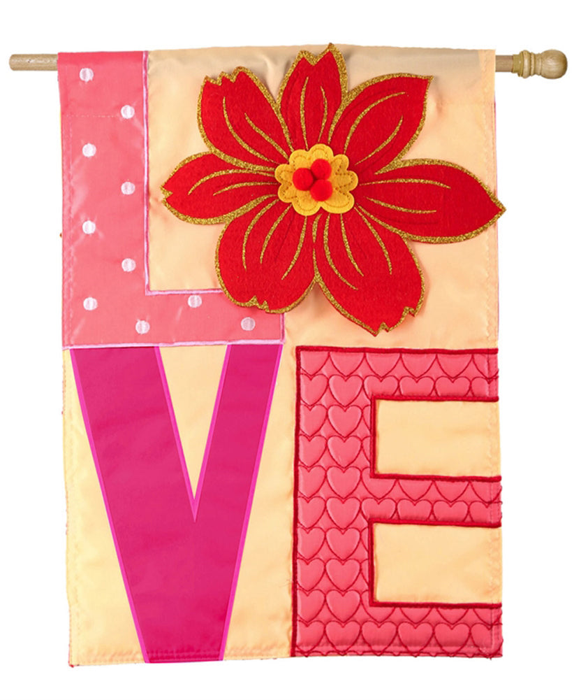 Love House Applique Flag by Evergreen