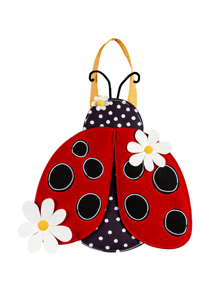 Ladybug With Daisies Door Décor by Evergreen