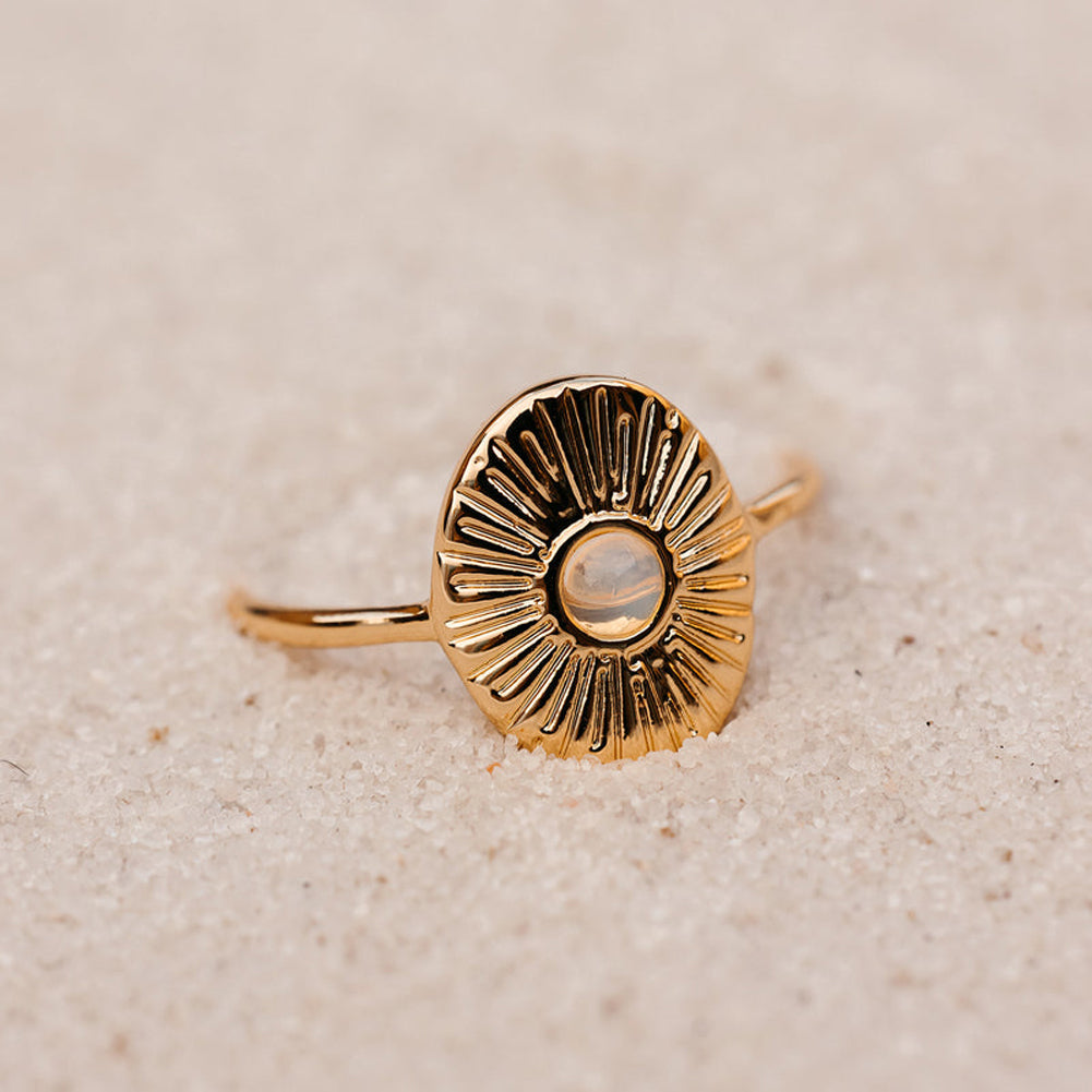 Sun Ray Ring Gold by Pura Vida