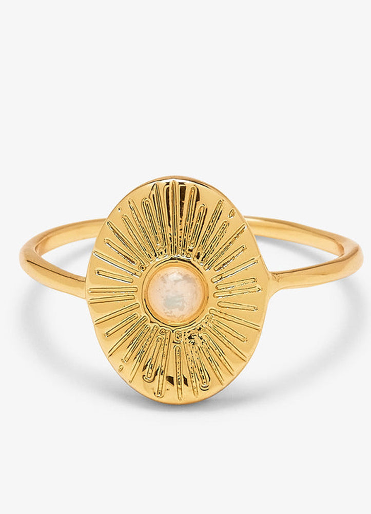 Sun Ray Ring Gold by Pura Vida